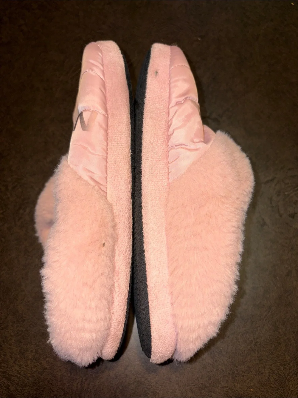 Nautica Kids Pink Plush Quilted Slip-On Slippers